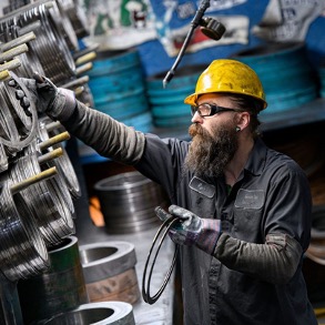 A kenwal steel employee currently working inside the facility.